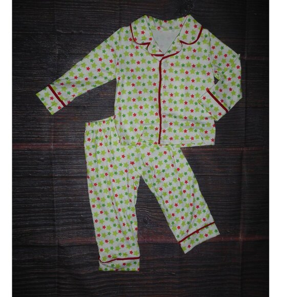 Boutique Christmas Stars Girls Boys Unisex Pajamas Set - Picture 1 of 3